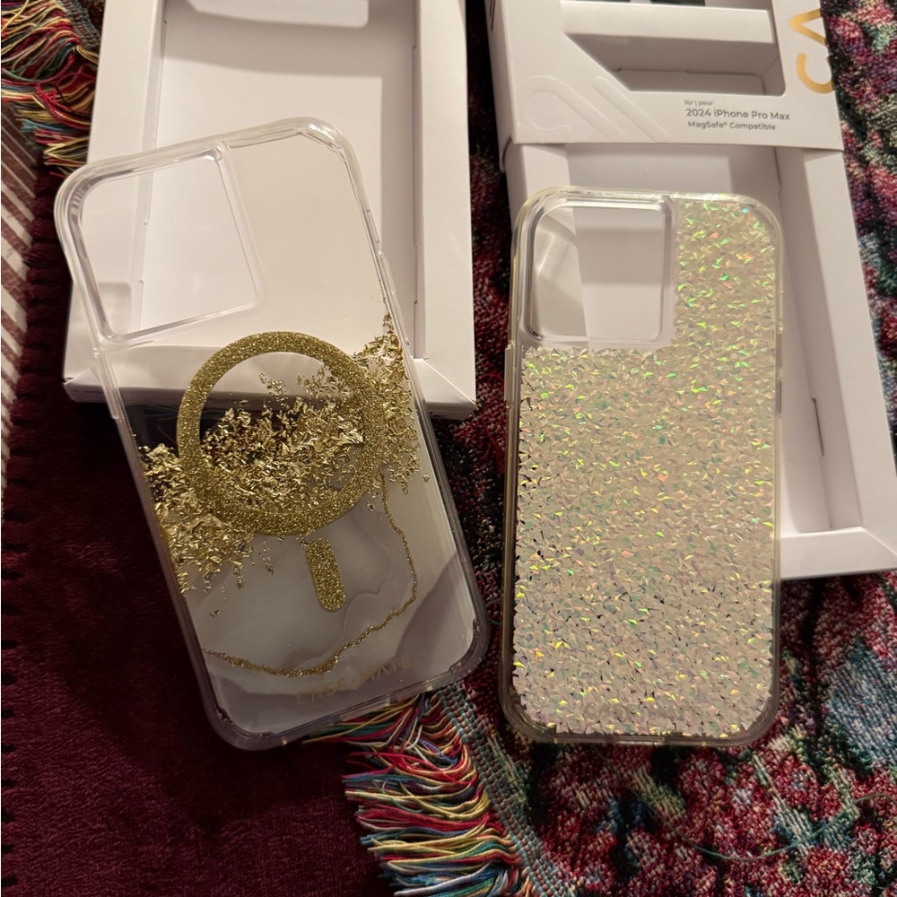 Case-Mate Gold and Silver Glitter Phone Cases
